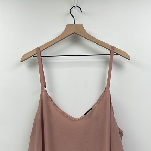 Torrid Sophie Chiffon Relaxed Double Layer Swing Cami Tank Top Dusty Pink 2X - Picture 4 of 10